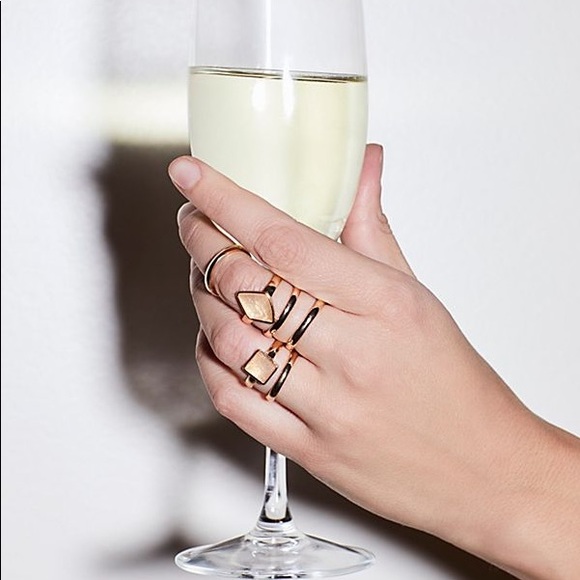 NWT Free People 🌙 Mega Stone Ring Set - Picture 5 of 7